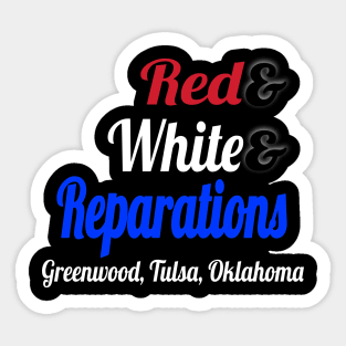 Red& White& Reparations Sticker